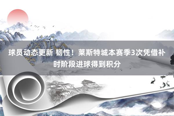 球员动态更新 韧性！莱斯特城本赛季3次凭借补时阶段进球得到积分